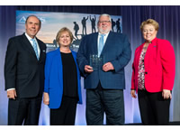 Left to Right: Patrick Butler; President and CEO of APTS; Courtney Pledger, Executive Director of Arkansas PBS; Marty Ryall, Director of External Relations at Arkansas PBS; and Molly Phillips, Executive Director and General Manager of Iowa PBS