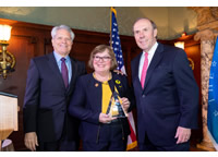 Left to Right: Larry D. Unger, President & CEO of Maryland Public Television; State Senator Nancy J. King; and Patrick Butler, President and CEO of APTS